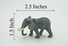 Elephant, African, Bull, High Quality, Rubber Animal, Hand Painted, Realistic Toy Figure, Model, Replica, Kids, Educational, Gift,       2 1/2"     CH614 BB167