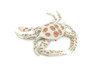 Crab, Calico, Spotted Leopard crab, Crustacean, Museum Quality, Hand Painted, Realistic, Rubber, Figure, Model, Toy, Kids, Educational, Gift,      8"      CH674 BB171