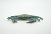 Crab, Blue Crab, Museum Quality, Rubber Crustacean, Hand Painted, Realistic Toy Figure, Model, Replica, Kids, Educational, Gift,       4"       CH696 BB174 