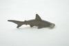 Shark, Scalloped Hammerhead Shark, High Quality, Hand Painted, Realistic, Rubber, Fish, Figure, Model, Toy, Kids, Educational, Gift,     3 1/2"   CH700 BB174 