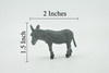 Donkey, Domesticated equine, Jackass, High Quality, Hand Painted, Rubber Animal, Realistic, Figure, Model, Toy, Kids, Educational, Gift,    2"     CH710 BB174