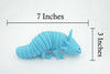 Axolotl, Blue, Paedomorphic Salamander, Sensory Fidget Stress Relief Axolotl, Educational, Plastic, Design, Figure, Toy, Kids, Educational, Gift,      7"      RI29 B301