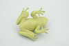 Frog, Amphibians, Green & Brown, High Quality, Hand Painted, Rubber, Realistic, Model, Replica, Toy, Kids, Educational, Gift,      2 1/2"     RI30 B177  