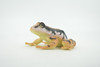 Frog, Brown & Black, Amphibians, High Quality, Hand Painted, Rubber, Realistic, Model, Replica, Toy, Kids, Educational, Gift,      2 1/2"     RI33 B177  