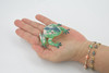 Frog, Green & Pink, Amphibians, High Quality, Hand Painted, Rubber, Realistic, Model, Replica, Toy, Kids, Educational, Gift,      2 1/2"     RI35 B177  