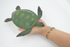 Sea Turtle, Plastic Turtle Design, Reptile,  Hand Painted, Realistic, Figure, Educational, Lifelike, Model, Figurine, Replica, Toy, Kids,  Gift,        8"      F215 B369