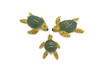 Sea Turtle, 3 Piece Set, 3 Sizes, Design, Realistic, Figure, Reptile, Educational, Lifelike, Model, Figurine, Replica, Toy, Kids, Gift,      3"