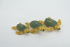 Sea Turtle, 3 Piece Set, 3 Sizes, Design, Realistic, Figure, Reptile, Educational, Lifelike, Model, Figurine, Replica, Toy, Kids, Gift,      3"