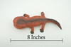 Koolasuchus Cleelandi, Red, Prehistoric Amphibian, Museum Quality, Hand Painted, Realistic, Rubber, Animal, Figure, Model, Toy, Kids, Educational, Gift  8"  CH729 BB177