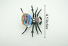 Peacock Spider, Jumping Spiders, Maratus, Museum Quality, Hand Painted, Realistic, Rubber, Insect, Figure, Model, Toy, Kids, Educational, Gift    4 1/2"    CH300 BB181