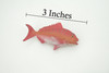 Red Snapper, Fish, Onaga, Rockfish, High Quality, Hand Painted, Hard Rubber, Realistic, Figure, Model, Toy, Kids, Educational, Gift,     3"     CH303 BB181