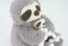 Sloth with Baby, Plush Animal, Soft, Stuffed, Toy, Educational, Realistic Sloth Design, Figure, Lifelike, Replica, Gift,        8"     PK03 B499