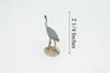 Great Blue Heron, Hand Painted, Educational, Rubber Bird, Realistic Figure, Lifelike Model, Figurine, Replica, Gift,      2 1/4"    SF11 B31   