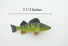 Yellow Perch, Hand Painted, Educational, Rubber Fish, Realistic Figure, Lifelike Model, Figurine, Replica, Gift,      2 3/4"    SF14 B31   