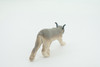 Lynx, Hand Painted, Gray, Educational, Rubber Cat, Realistic Figure, Lifelike Model, Figurine, Replica, Gift,      2 3/4"    SF20 B31   