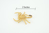 Scorpion, Desert Arachnid, Deathstalker, Hand Painted, Educational, Rubber, Realistic Figure, Lifelike Model, Gift,         2 "   SF26 B45