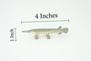 Alligator Gar, Gator Gar, Alligator Pike, Gar Pike, Hand Painted, Educational, Rubber Fish, Realistic Figure, Lifelike, Gift,    3 1/2"    SF39 B15