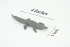 American Alligator, Alligator mississippiensis, Hand Painted, Educational, Rubber Reptile, Realistic Figure, Lifelike, Gift,    4"    SF40 B15 