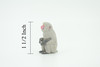 Japanese Macaque, Snow Monkey, Hand Painted, Educational, Rubber Primate, Realistic Figure, Lifelike, Gift,    1 1/2 "    SF59 B16 