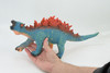 Stegosaurus, Plate-backed Dinosaur, Jurassic, Hand Painted, Educational, Soft Rubber, Lifelike Model,   18 Inches Long, 7 Inches Tall.