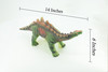 Stegosaurus, Plate-backed Dinosaur, Jurassic, Hand Painted, Educational, Soft Rubber, Lifelike Model,   14 Inches Long, 6 Inches Tall.