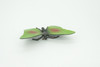 Butterfly, Green, Hand Painted, Rubber Insect, Educational, Toy, Kids, Realistic Figure, Lifelike Model, Replica, Gift,   5 1/2"    AR19 B329