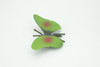 Butterfly, Green, Hand Painted, Rubber Insect, Educational, Toy, Kids, Realistic Figure, Lifelike Model, Replica, Gift,   5 1/2"    AR19 B329