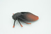 Cicada, Cicadidae, Hand Painted, Rubber Insect, Educational, Realistic Figure, Lifelike Model, Gift,   4"    AR21 B329