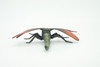 Dragonfly, Green and Red, Emerald Dragonflies, Hand Painted, Rubber Insect, Educational, Realistic Figure, Lifelike Model, Gift,   5"  AR24 B329