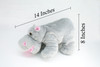 Hippo, Hippopotamus, Very Nice Plush Animal, Educational, Realistic Design, Educational, Figure, Lifelike, Gift,     14"    RE10 BB322
