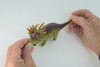 Dinosaur, Triceratops, Stretchable, Squishy, Squeezable, Very nice Soft Rubber Reptile, Educational, Realistic, Hand Painted, Figure,  Gift,    6"     US11 B59