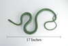 Rat Snake, Green, Hand Painted, High Quality, Hard Rubber Snake, Realistic Reptile, Toy Figure, Model, Replica, Kids, Educational, Gift,      17"   IM12 B657