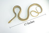 Rat Snake, Brown, Hand Painted, High Quality, Hard Rubber Snake, Realistic Reptile, Toy Figure, Model, Replica, Kids, Educational, Gift,      17"   IM13 B657