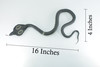 King Cobra, High Quality, Hand Painted, Hard Rubber Snake, Realistic Reptile, Toy Figure, Model, Replica, Kids, Educational, Gift,    16"    IM18 B656