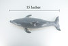 Dolphin, Jumbo, Hand Painted, High Quality, Soft Rubber Porpoise, Realistic, Toy Figure, Model, Replica, Kids, Educational, Gift,    15"   IM23 B656