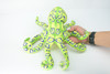 Octopus, Green Plush Animal, Soft, Stuffed Toy, Educational, Realistic, Beautiful Design, Figure, Lifelike, Replica, Gift,      14"   RI52 B661