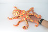 Octopus, Orange, Plush Animal, Soft, Stuffed Toy, Educational, Realistic, Beautiful Design, Figure, Lifelike, Replica, Gift,      14"   RI53 B663