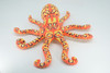 Octopus, Orange, Plush Animal, Soft, Stuffed Toy, Educational, Realistic, Beautiful Design, Figure, Lifelike, Replica, Gift,      14"   RI53 B663