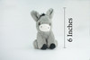 Donkey, Very Cute Plush Animal, Soft, Stuffed Toy, Educational, Realistic, Beautiful Burro Design, Figure, Lifelike, Replica, Gift,      6"   RI55 B661