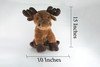 Moose, Very Nice Plush, Stuffed Animal, Educational, Toy, Kids, Realistic Figure, Lifelike Model, Replica, Gift,    15"    FT05 BB323