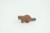 Beaver, Reddish Brown Castor, Very Nice Rubber Animal, Educational, Realistic Figure, Lifelike Model, Figurine, Toy, Kids,  Gift,    2 1/4 Inches.   F3538 B138