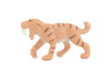 Saber-toothed Cat, Smilodon, Ice Age Mammal, Rubber, Educational, Realistic, Hand Painted, Figure, Lifelike Model, Gift, 2 Inches. SF79 B224