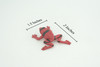 Red and black striped frog, Hand Painted, Educational, Rubber Amphibian, Realistic Figure, Lifelike, Toys, Kids, Gift, 2 Inches. CWG312 B48 