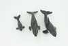 Orca Family, Killer Whales, Set of 3, Very Nice Rubber Design, Educational, Realistic Figure, Lifelike, Replica,Toy, Kids, Gift,   4 Inches.   F3916 B619