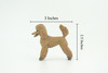 Poodle Dog, Rubber Canine, Hand Painted, Educational, Realistic, K9, Figure, Model, Replica, Toys, Kids, Gift, 3 Inches. CH734 BB184