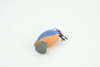 Kingfisher, With Fish in Beak, Museum Quality, Educational, Hand Painted, Rubber Bird, Realistic, Toys, Kids, Gift,    2 Inches.   CH738 BB184