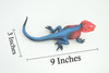 Flat Headed Rock Agama, Museum Quality, Educational, Hand Painted, Rubber Lizard, Realistic, Diorama, Toy, Kids, Gift, 9 Inches. CH749 BB183
