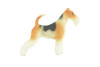Fox Terrier Dog, Museum Quality, Hand Painted, Educational, Rubber Canine, Realistic, K9, Figure, Toys, Kids, Gift, 4 1/2 Inches. CH764 BB191