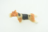 Fox Terrier Dog, Museum Quality, Hand Painted, Educational, Rubber Canine, Realistic, K9, Figure, Toys, Kids, Gift,   4 1/2 Inches.  CH764 BB191