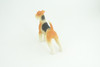 Fox Terrier Dog, Museum Quality, Hand Painted, Educational, Rubber Canine, Realistic, K9, Figure, Toys, Kids, Gift,   4 1/2 Inches.  CH764 BB191